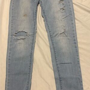 Levi's Light Blue Distressed Skinny Jeans